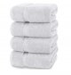 4-Pack Bath Towel Set, (27 x 54 inches) 100% Ring-Spun Cotton, Lightweight, Highly Absorbent Quick-Dry Towels (Silver)
