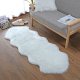 Faux Sheep Fur Rug, Soft Fluffy Furry Area Rug Super Soft 2 x 5.3 Feet, White