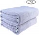 Microfiber Bath Towels 2-Pack (30 x 60 inches) Super Absorbent Quick-Drying Soft Towels (Gray 2-Pack)