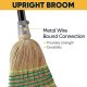 Heavy Duty Corn Broom Commercial Indoor and Outdoor Broom 59.8 inches tall