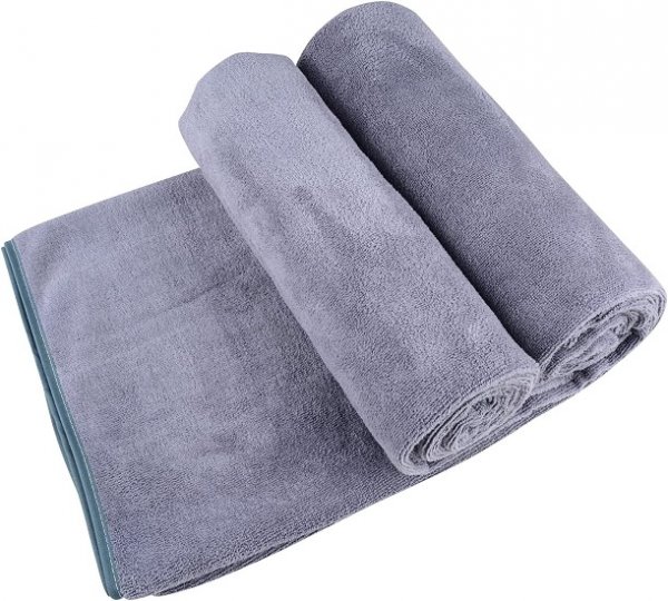Microfiber Bath Towels 2-Pack (30 x 60 inches) Super Absorbent Quick-Drying Soft Towels (Gray 2-Pack)